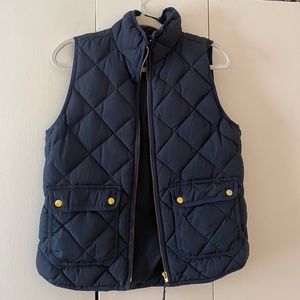 J Crew Navy Quilted Puffer Vest